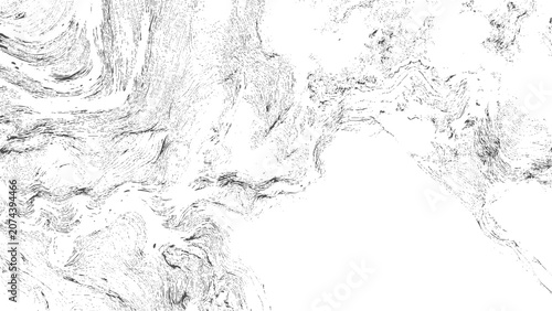 Cuadro en lienzo abstract black and white marble texture with swirling mineral vein pattern and o