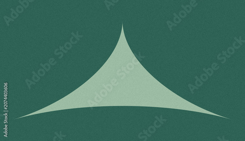 Fotografie Aerial view of white triangular shade sail over turquoise water in minimalist ou