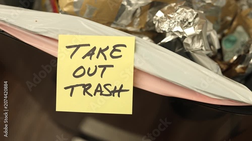 Message Note To Take Out Trash