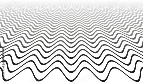 Wavy Lines Pattern. Abstrac...