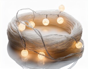 string of warm white fairy lights isolated on white background string lights isolated on white background