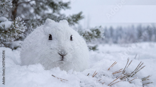 Snowy Bunny Portrait