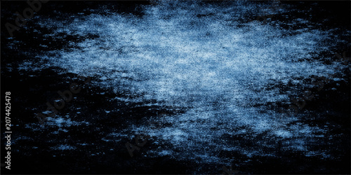 Bild auf Leinwand Dark Blue Abstract Cloudscape Background with Glowing Stars Storm Clouds Moonlig