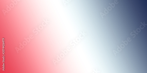 Fotografie Tricolor Gradient: A smooth transition of red, white, and blue hues creates a modern and dynamic visual effect