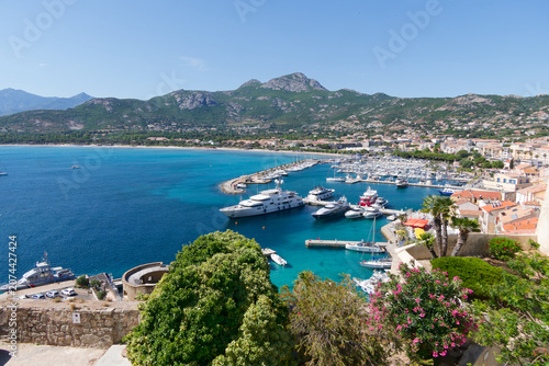 Schilderij op canvas Port de plaisance de Calvi en Haute-Corse - France