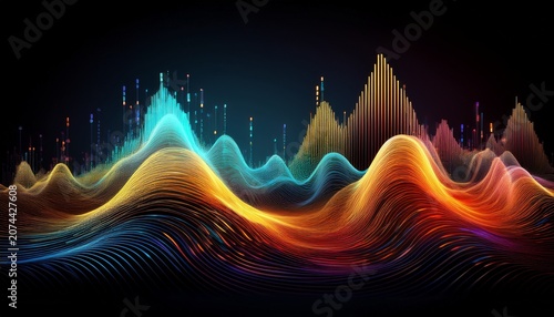 abstract audio waveform visualization representing anomaly detection in audio signals