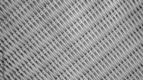 Photos Grey woven plastic texture with diagonal handcrafted pattern