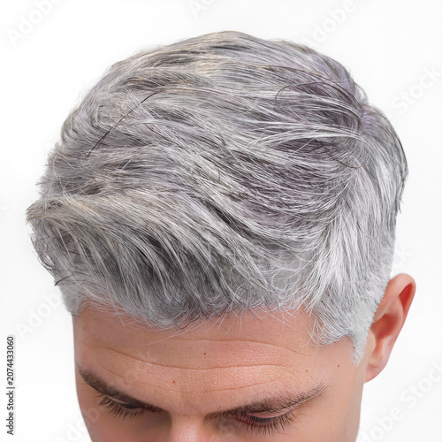 Sleek and stylish silver hair transformation for modern individuals