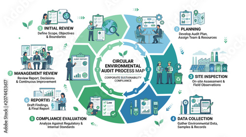 Comprehensive Circular Environmental Audit Process Workflow for Corporate Sustainability and Regulatory Compliance Management Strategy