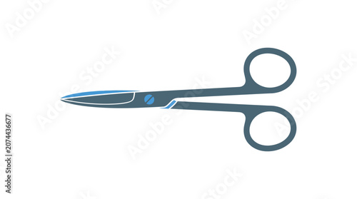 Surgical Scissors Vector Icon - Medical Instrument