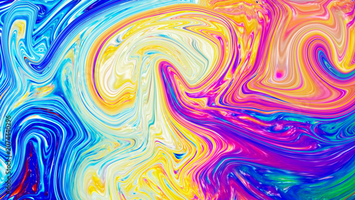 Abstract colorful and vibrant background, close up view