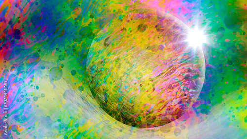 Abstract colorful and vibrant background, close up view