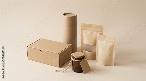 Brown cardboard packaging materials for shipping and storage purposes