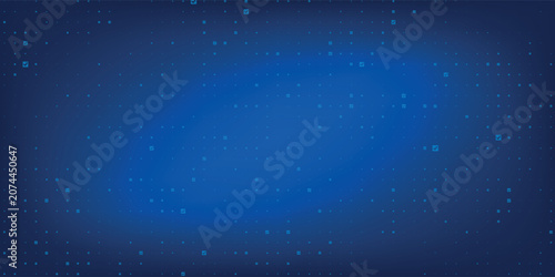 Blue glowing pixel dot pattern. Abstract neon grid wallpaper. Navy color mosaic pattern backdrop. Vector modern technology, business, science, healthcare, medicine, presentation design background