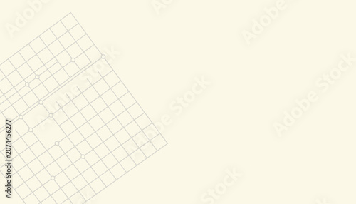 Minimalist urban grid pattern on a subtle off-white background, representing abstract city planning or a clean architectural blueprint design.