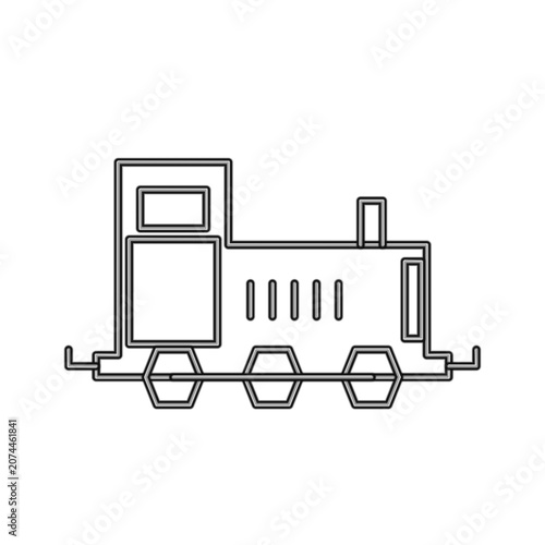 Foto Train Asset Shunting Locomotive Polished Matte Vector Illustration - SHUNTER Pre