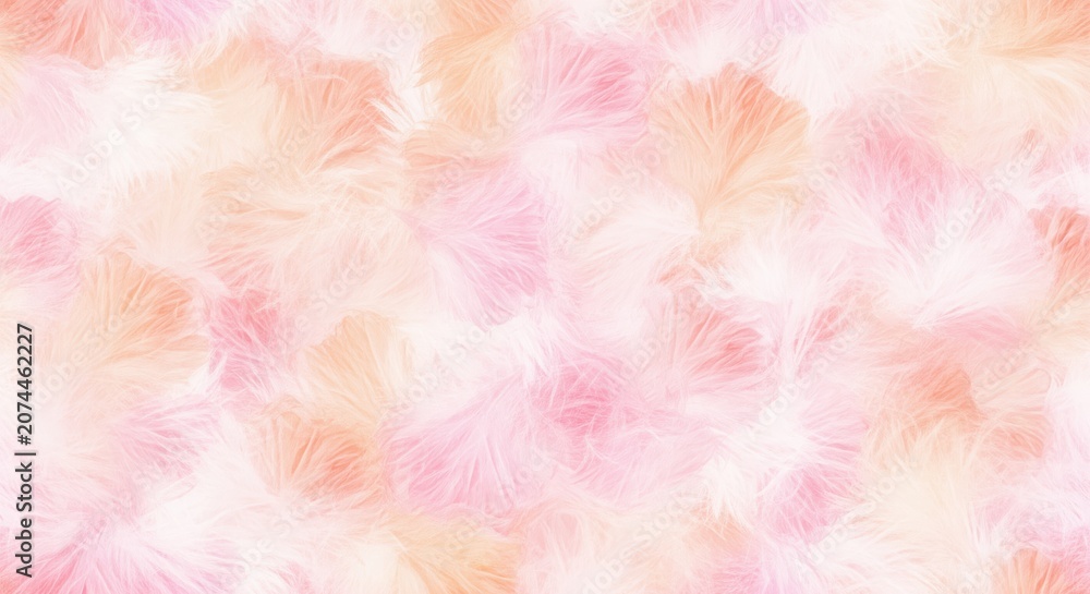 Fototapeta premium Feather texture fills a gentle craft backdrop for nursery wall art, baby shower card, spa packaging, beauty product mockup and soft celebration layout with airy textile detail for seasonal greeting