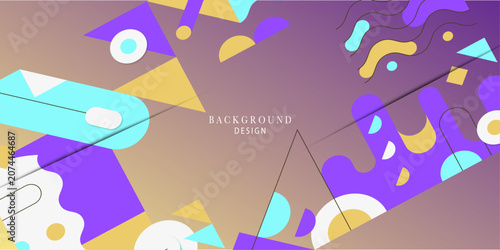Geometric abstract colorful background design modern