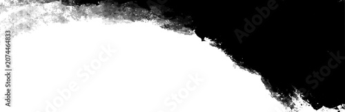 Minimalist diagonal black ink split background, wide horizontal web banner
