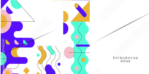 Gradient geometric shapes background