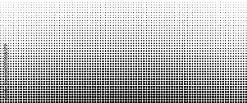 Dotted halftone gradient texture. Fading polka dot background. Repeated dots gradation pattern background. Black vanishing comic pop art overlay backdrop. Halftone raster effect wallpaper. Vector