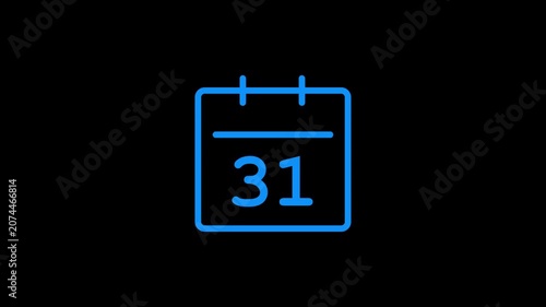 Calendar icon animation. Simple calendar concept.