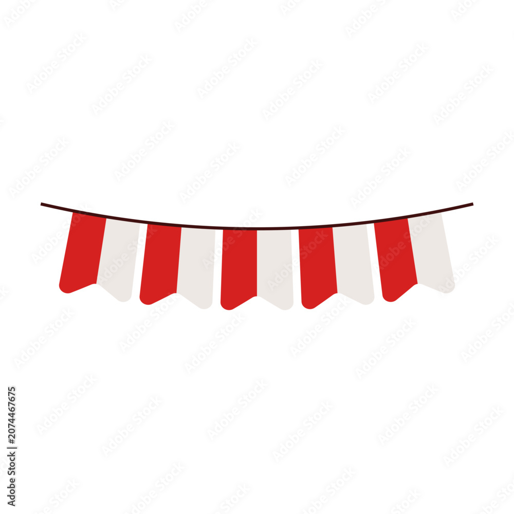 Obraz premium Indonesian Pennant Banner Decoration