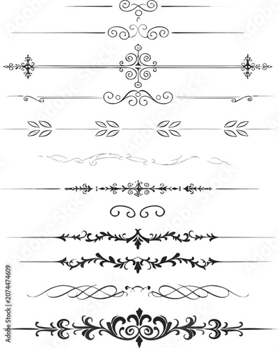 Six decorative floral golden vector frames arranged evenly with elegant botanical ornaments, metallic luxury finish, isolated white background.