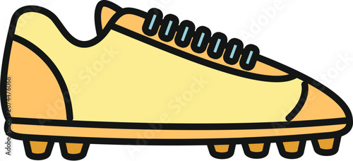 Fotografía Football boot illustration with cleats for athletic game and training concepts