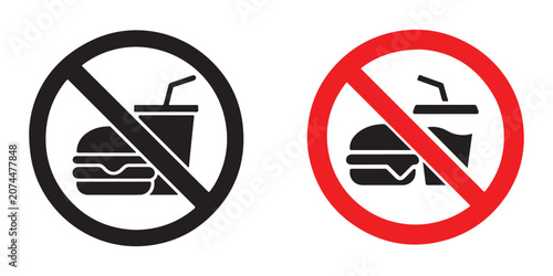 Foto No food or drink allowed sign