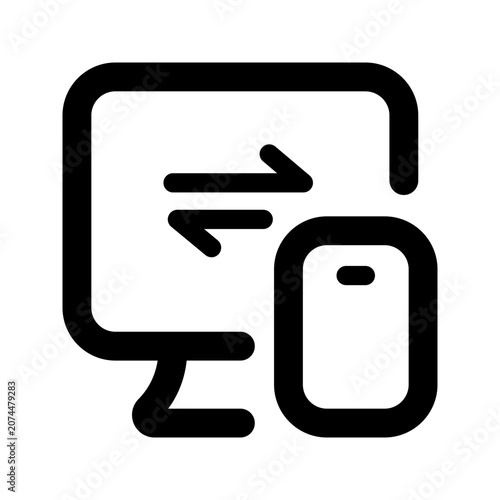 Canvas-taulu device pairing line icon