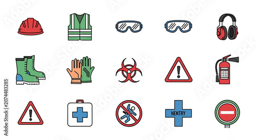 Workers wear protective gear and follow safety signs on site daily.