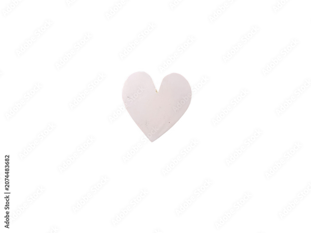 Obraz premium A single soft light pink heart shape on a simple surface isolated on transparent background