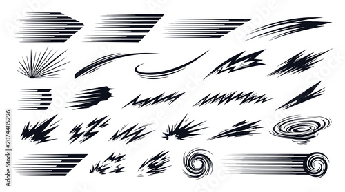 Black Brush Stroke Effects Illustration