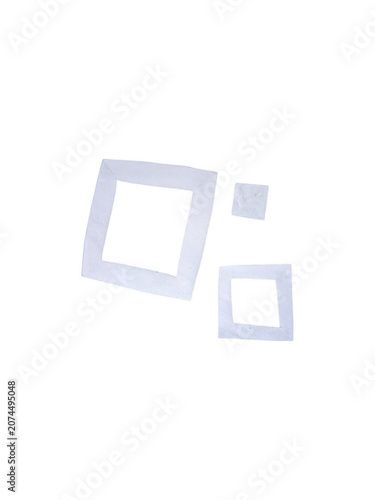 Two blank blue message chat bubbles isolated on transparent background