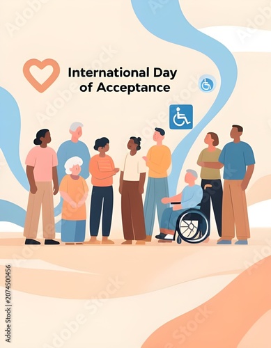 Inclusive Community Illustration for International Day of Acceptance and Social Inclusion
