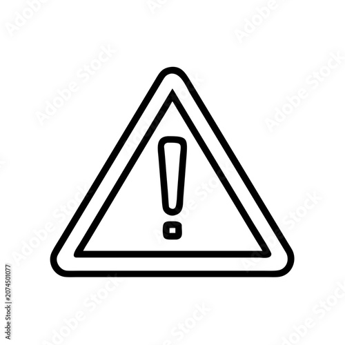 Warning sign with exclamation mark icon isolated transparent danger.