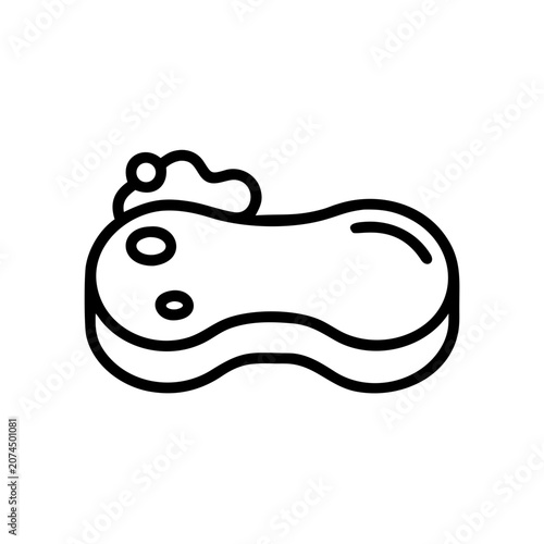 Soap sponge icon on transparent background sponge for washing car.