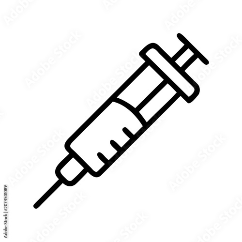 Syringe medical icon isolated on transparent background medicine.