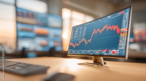 Detailed Visualization of Stock Market Yield Curve Inversion Concept