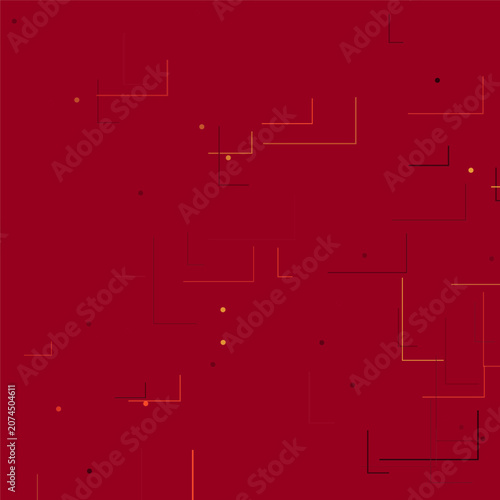 Geometric shapes, abstract background, red, yellow lines, modern design element