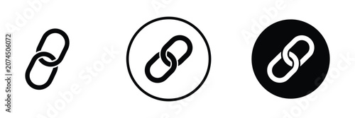 Canvastavla Link Icon Set Vector Illustration Representing Internet URL Webpage Chain Browse