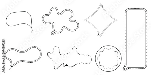 Tableau sur toile Cutting die shapes and templates