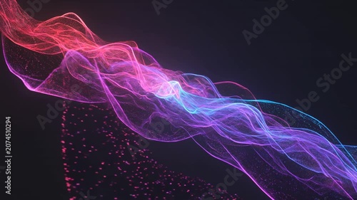 Dynamic Gradient Particle Wave Seamless Loop Background