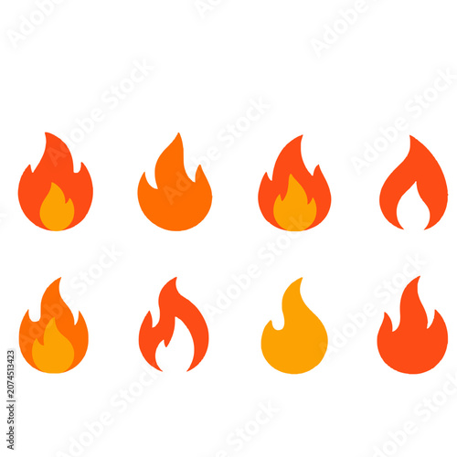 Bild auf Leinwand fire ember vector icon