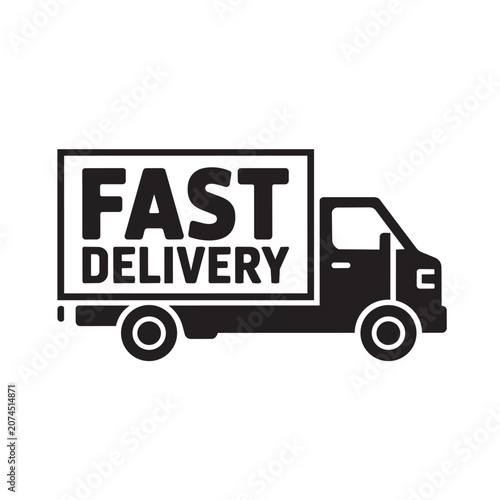 Fast delivery truck icon for shipping and logistics services Vector
