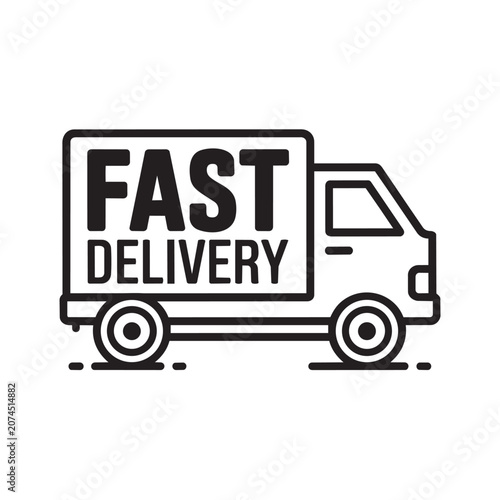 Fast delivery truck icon vector illustration Vector