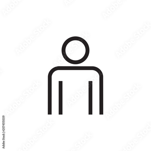 Simple human user person profile icon Vector