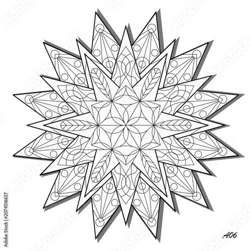 mandala pattern coloring A06