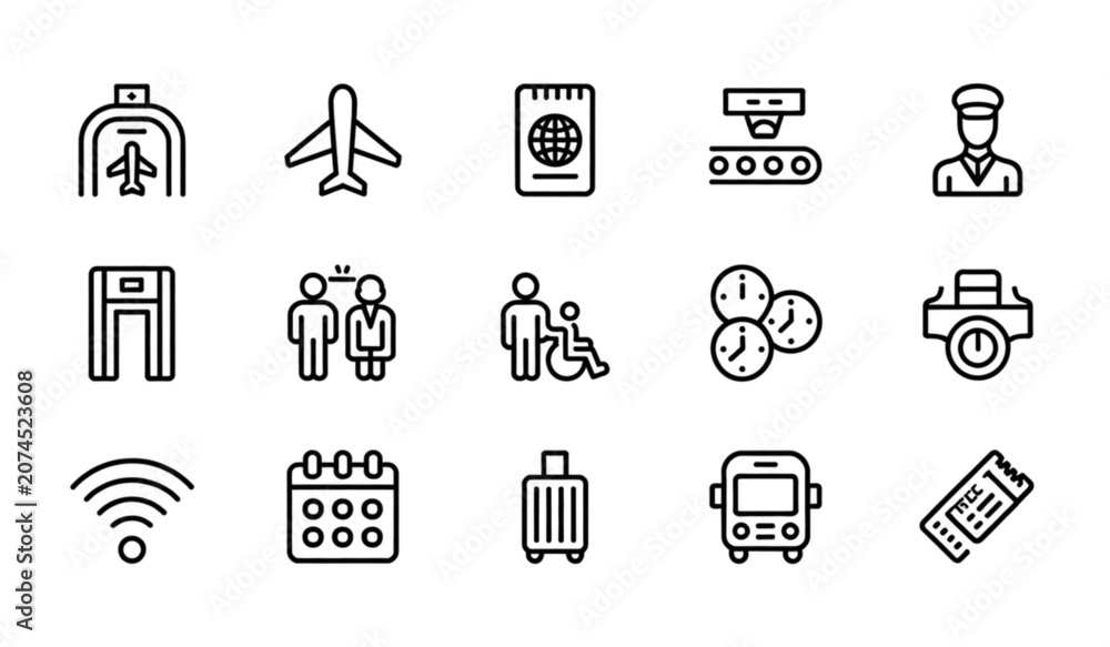 Fototapeta premium Set of sixteen flat style icons representing various services and activities Vector